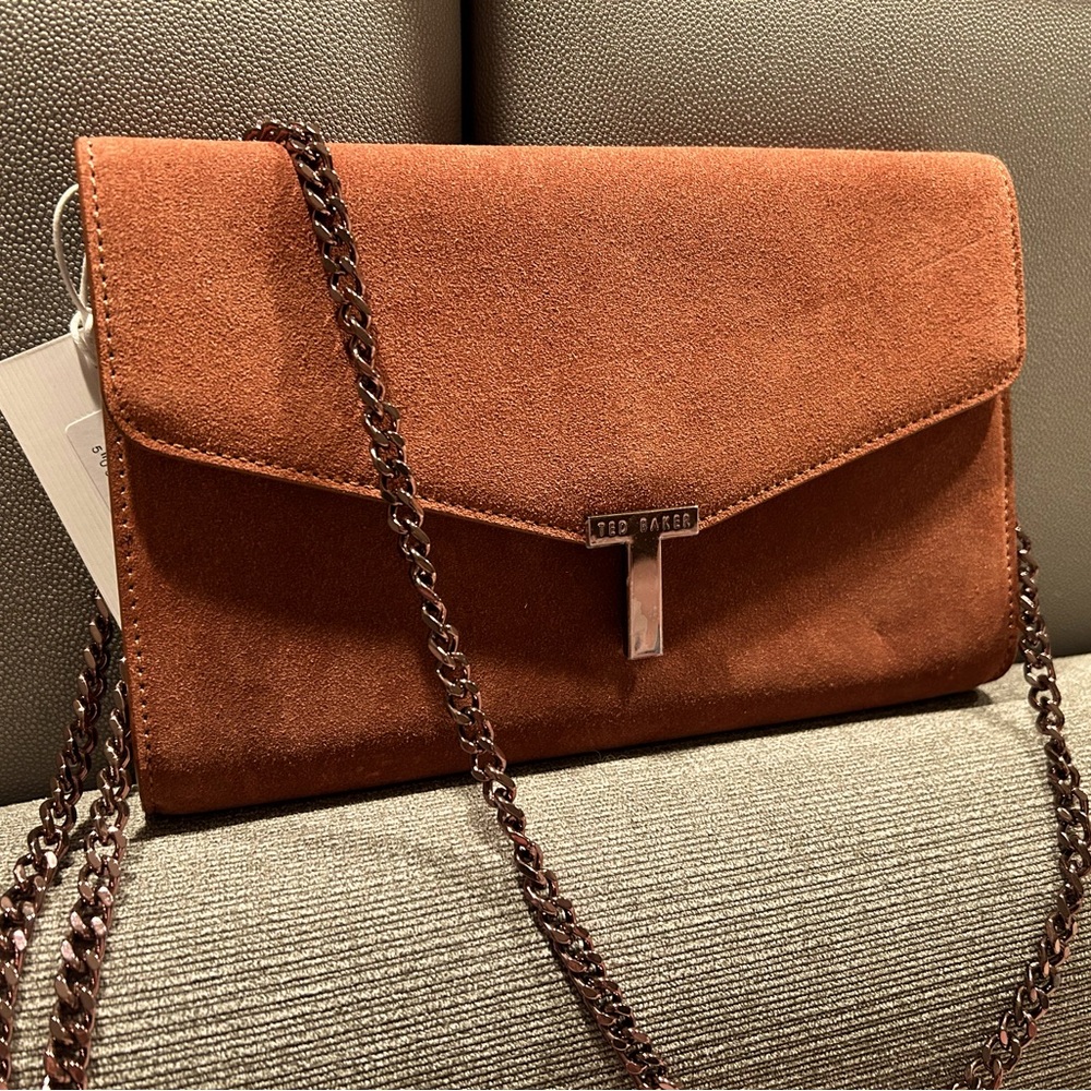 Ted Baker clutch purse with removable chain NWT